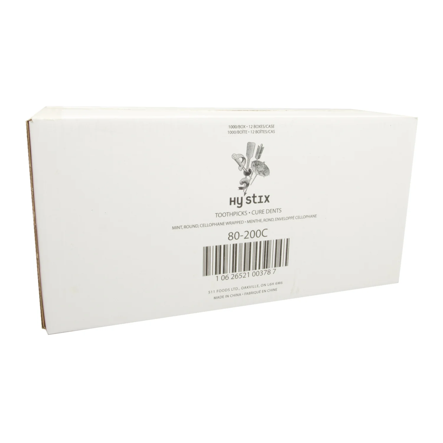 Toothpick Mint Wrapped Cellophane - (Case = 12 x 1000 count) - Hy Stix - Packaging and Accessories - Restaurant Supplies and Equipment - Canadian Distribution - Image 2