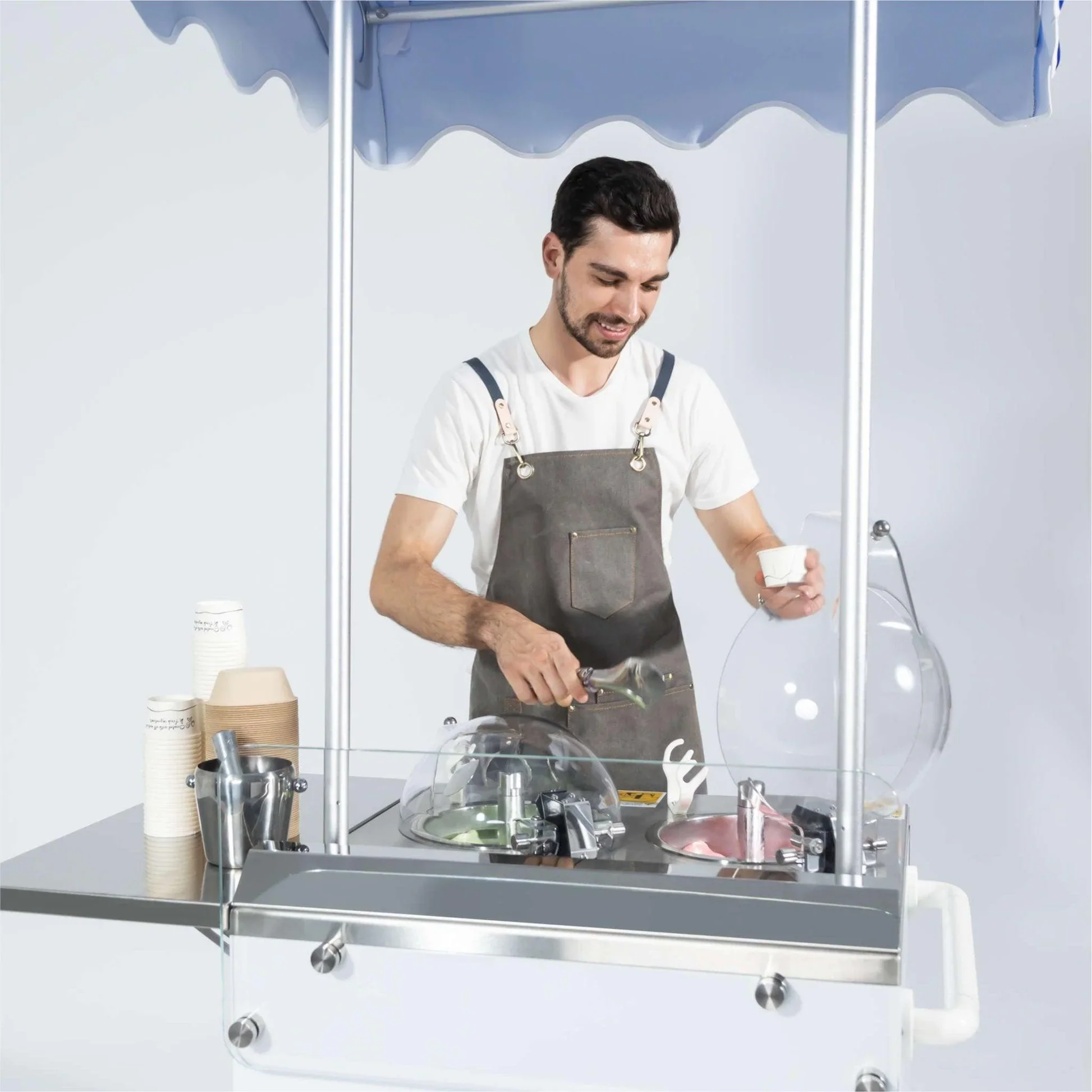 Top Churn Pro V2C - Mobile Cart Model - Make and Display Machines for Gelato, Ice Cream, & Sorbets - Top Churn Canada - Image 4