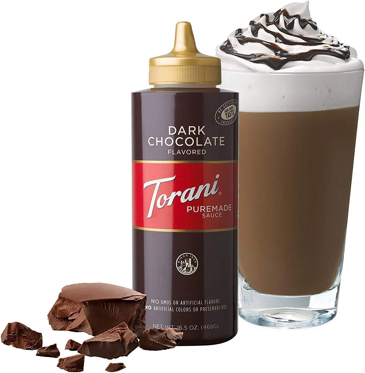 Torani Puremade Sauce Variety Pack - 4 Bottles (16.5oz Each) - Caramel, Dark Chocolate, White Chocolate & Pumpkin Pie - Canadian Distribution - Ships Free Within Canada on Orders Above CAD $199 - Image 8