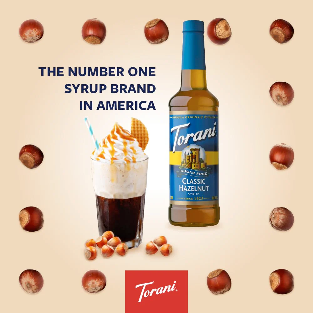 Torani Sugar-Free Classic Hazelnut Syrup – 4-Pack (750ml Bottles) - Canadian Distribution - Ships Free Within Canada on Orders Above CAD $199 - Image 4