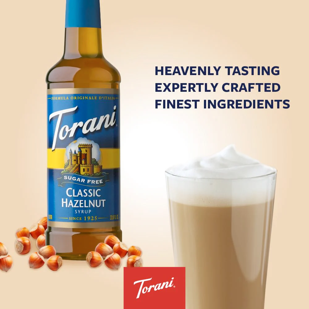 Torani Sugar-Free Classic Hazelnut Syrup – 4-Pack (750ml Bottles) - Canadian Distribution - Ships Free Within Canada on Orders Above CAD $199 - Image 5