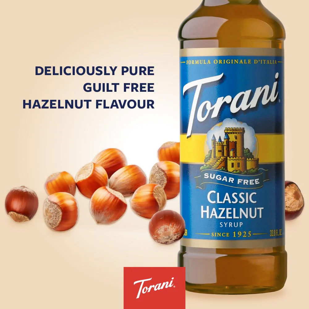 Torani Sugar-Free Classic Hazelnut Syrup – 4-Pack (750ml Bottles) - Canadian Distribution - Ships Free Within Canada on Orders Above CAD $199 - Image 6