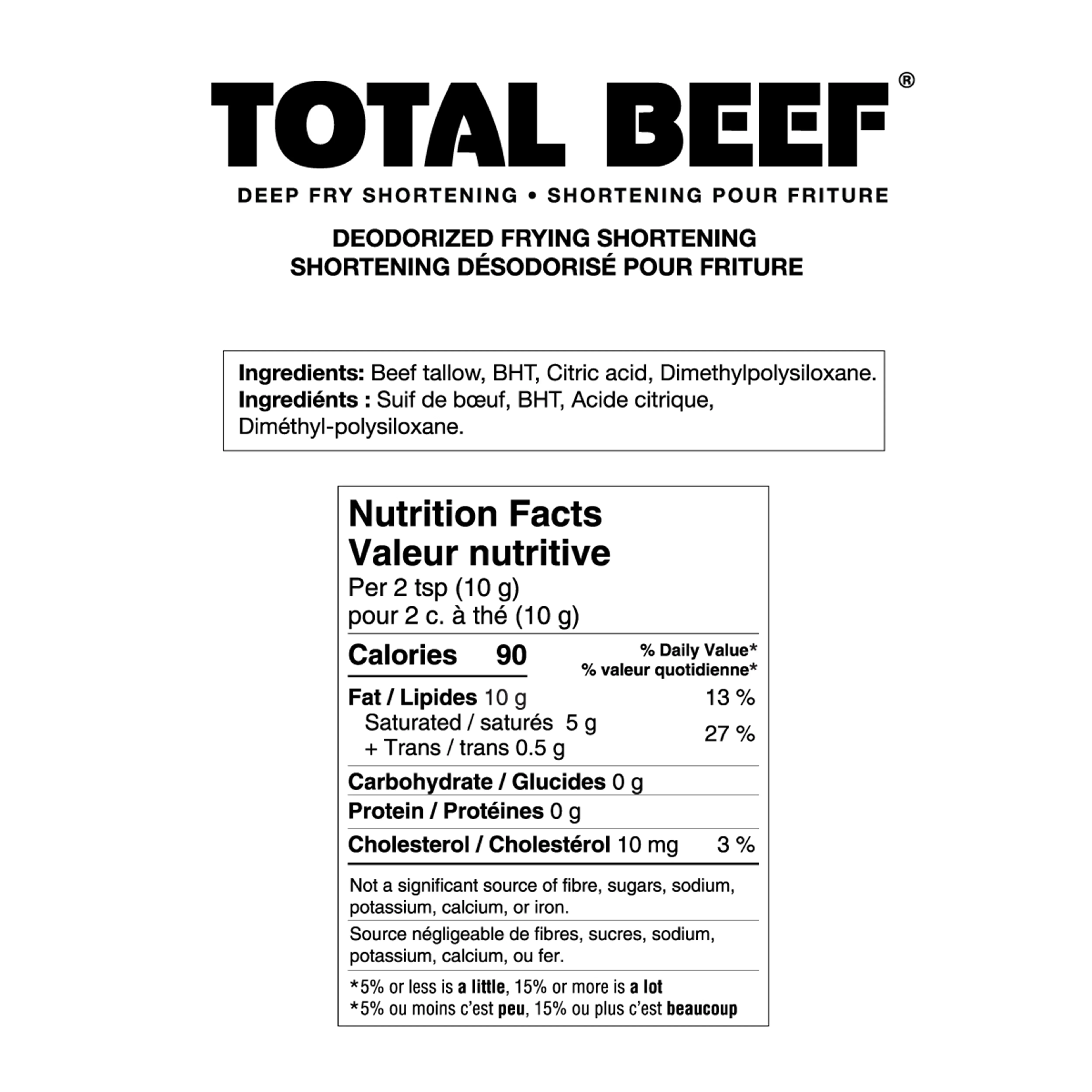 Total Beef Deep Fry Shortening - 2 x 20 kg - Grocery and Food Items - Canadian Distribution - Ships Free Within Canada on Orders Above CAD $199 - Image 2