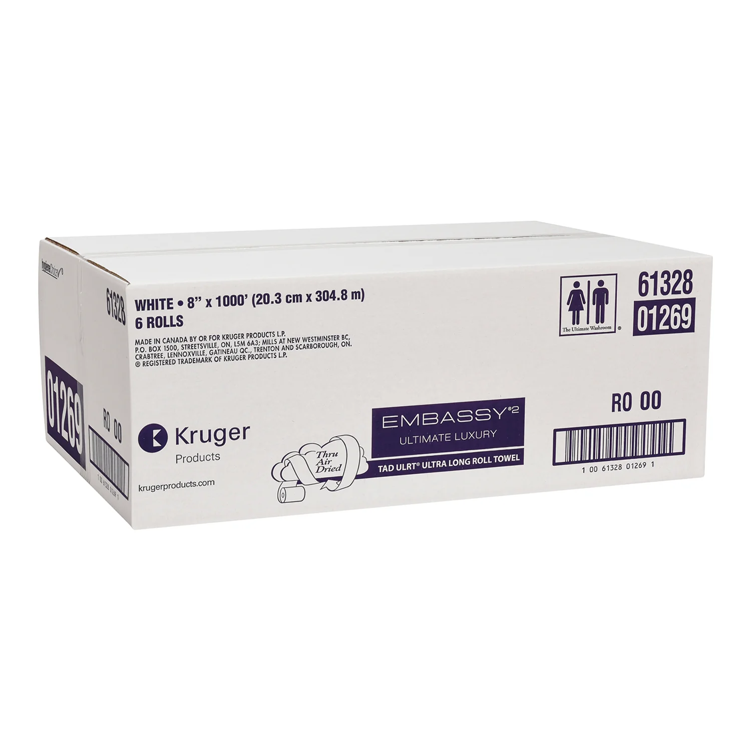 Towel Paper Roll Thru-Air-Dried 8 in. Wide - 1 x 6 count - Imperial Embass - Packaging and Accessories - Restaurant Supplies and Equipment - Canadian Distribution - Image 2