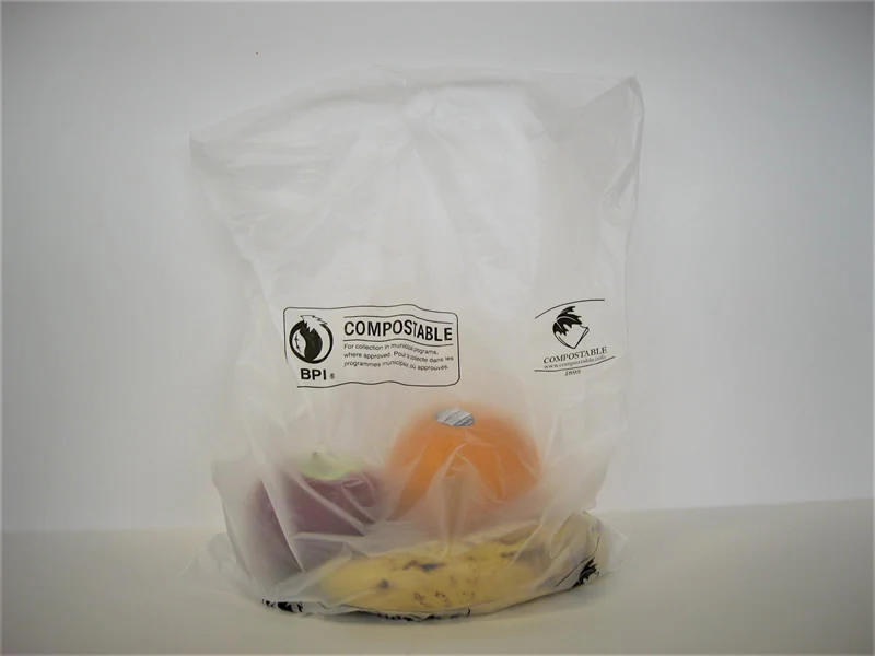 Translucent Produce Bag 12" x 15"  BPI - 500/2000 Bags - Disposable Take Away Food Packaging - Canadian Distribution