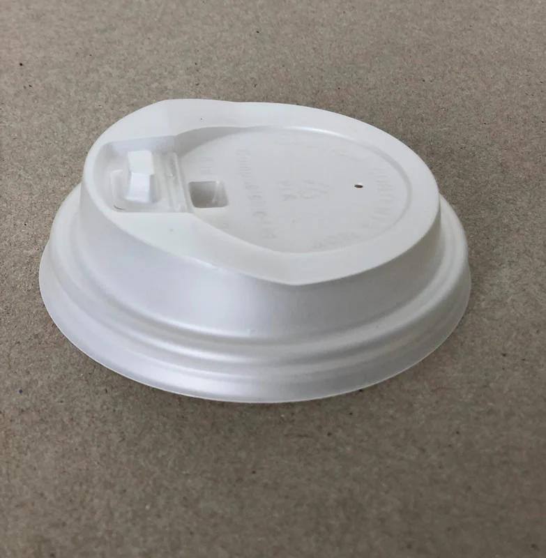 Travel White PLA Compostable Hot Cup Lid - 8/10-20 oz - 1000cs BPI - Disposable Take Away Food Packaging - Canadian Distribution