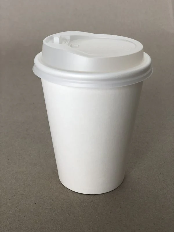 Travel White PLA Compostable Hot Cup Lid - 8/10-20 oz - 1000cs BPI - Disposable Take Away Food Packaging - Canadian Distribution - Image 2