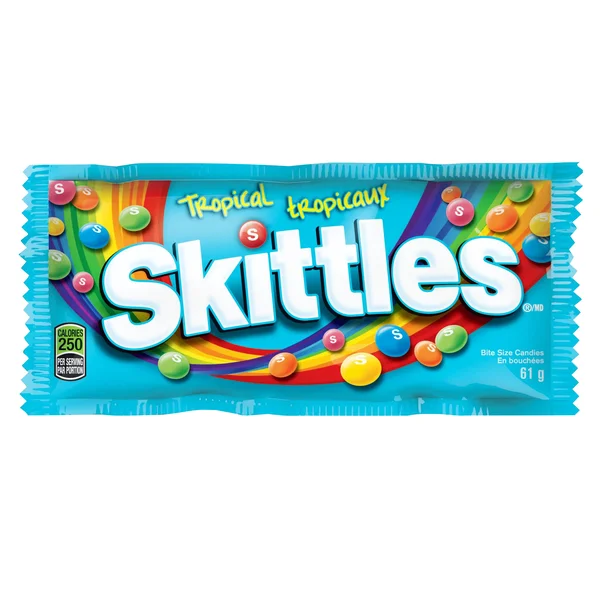 Tropical Fruit Candy - 144 × 61 g - Skittles - Canadian Distribution - Ships Free Within Canada on Orders Above CAD $199