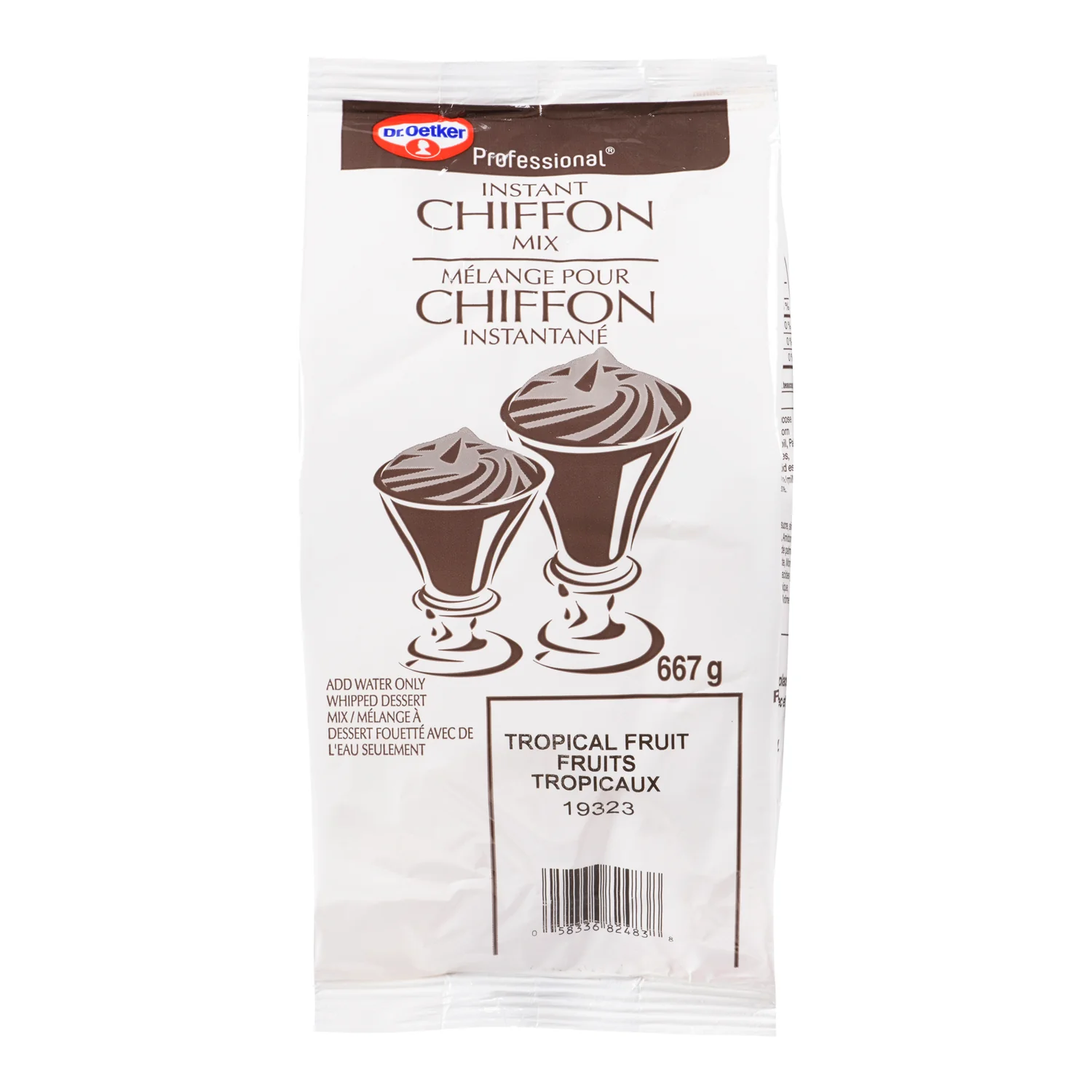 Tropical Fruit Chiffon Mousse Dessert - Oetker - 4 x 667 grams - Baking Mixes and Ingredients - Canadian Distribution - Ships Free Within Canada on Orders Above CAD $199