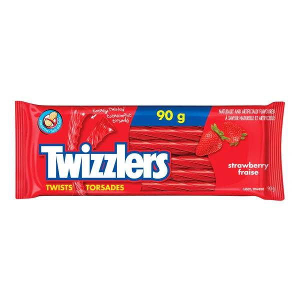 Twists Strawberry Candy - 96 × 90 g - Twizzlers - Canadian Distribution - Ships Free Within Canada on Orders Above CAD $199 - Image 2