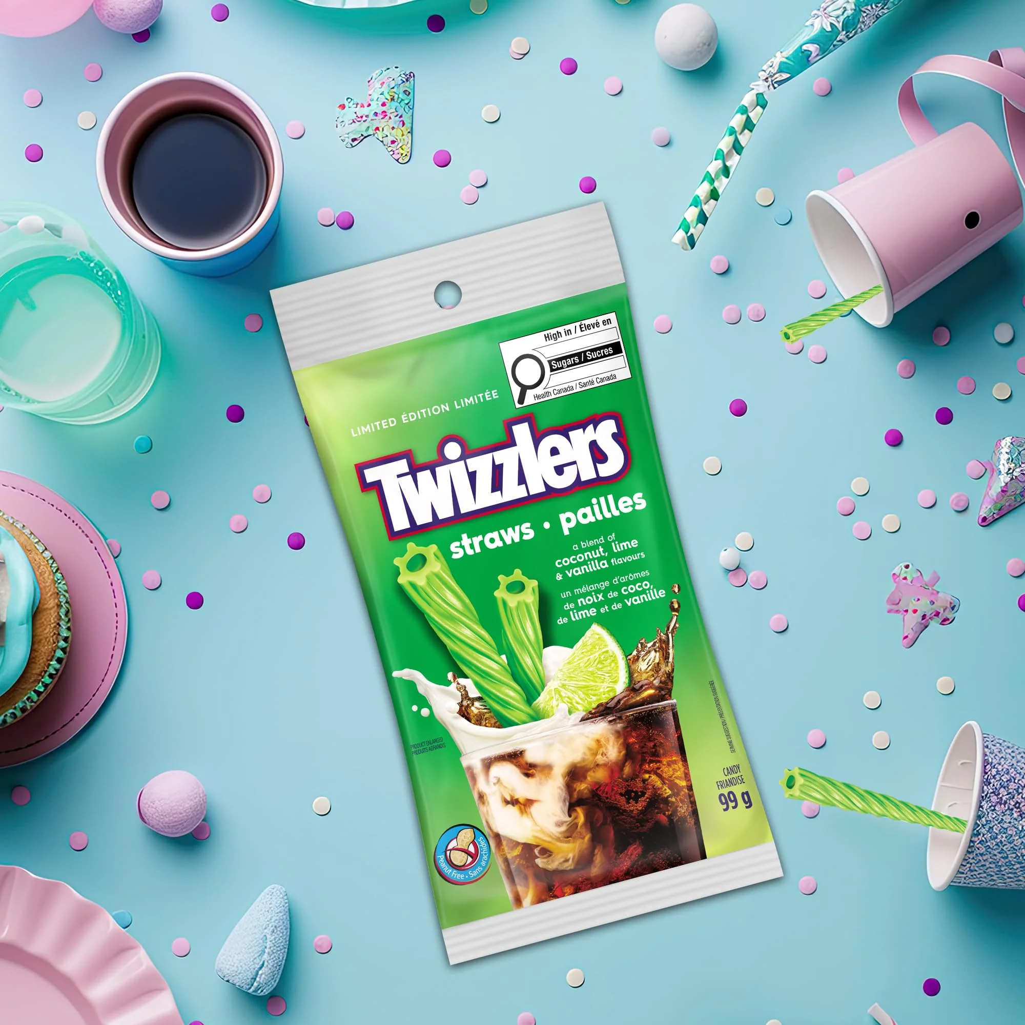 Twizzlers Straws - Coconut, Lime & Vanilla Flavour Blend, 2 x 99g - Canadian Distribution - Ships Free Within Canada on Orders Above CAD $199 - Image 4