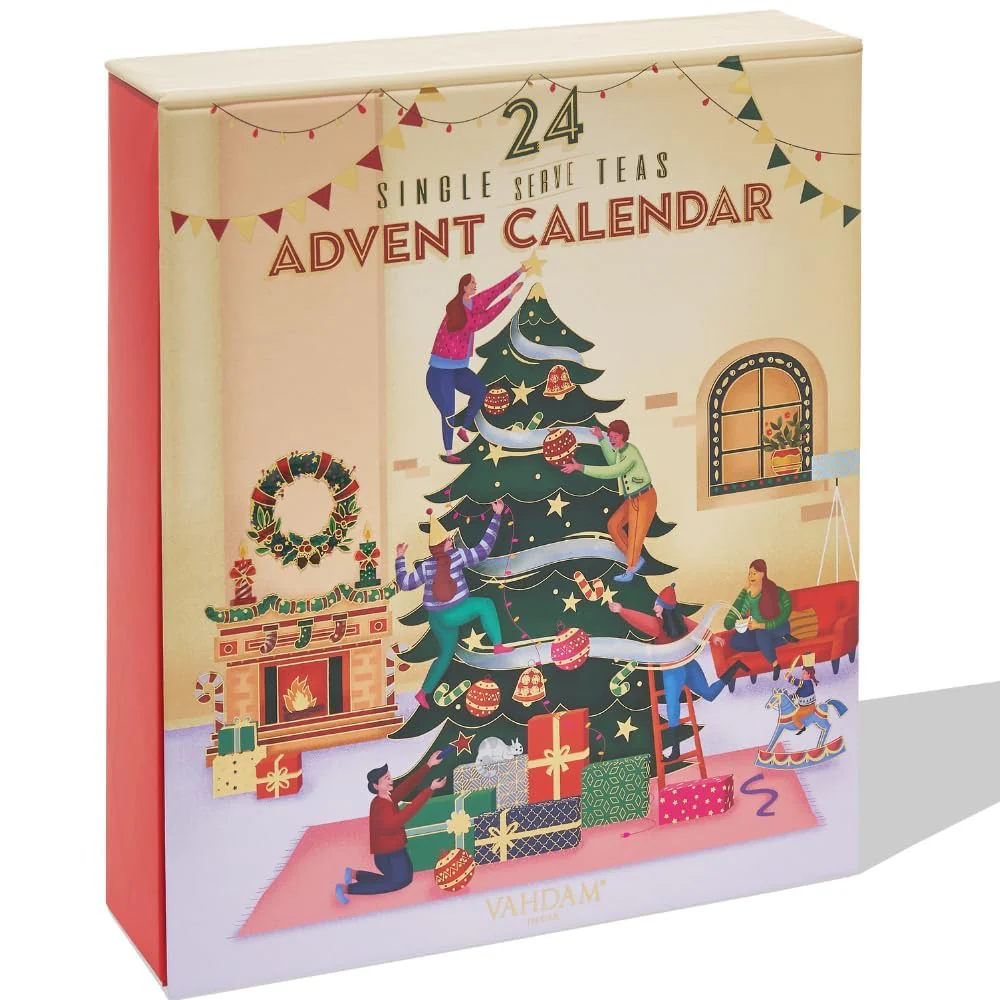 VAHDAM – Christmas Tea Bags Gift Set – 24 Flavours – 24 Bags - Canadian Distribution - Ships Free Within Canada on Orders Above CAD $199