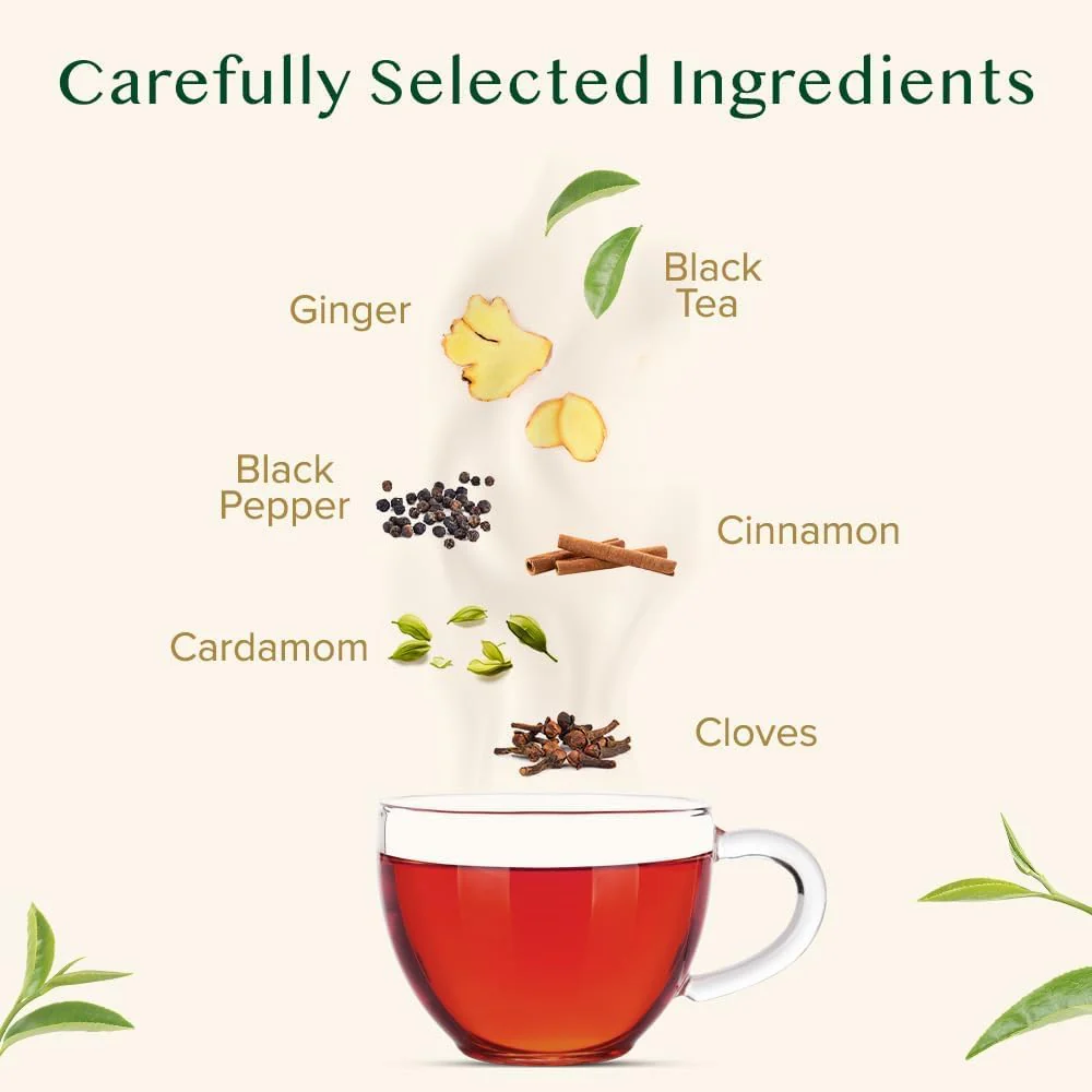 VAHDAM Ginger Masala Chai Tea - Loose Leaf Indian Spiced Chai (50+ Cups, 3.53oz) | Hot, Iced & Latte Ready - Canadian Distribution - Ships Free Within Canada on Orders Above CAD $199 - Image 8