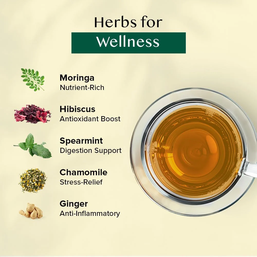 VAHDAM Herbal Tea Sampler - 36 Tea Bags in 6 Varieties | Caffeine-Free, Non-GMO Blends - Canadian Distribution - Ships Free Within Canada on Orders Above CAD $199 - Image 7