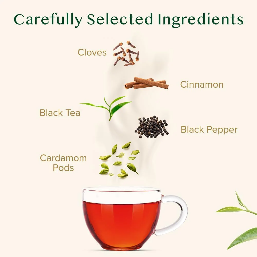 VAHDAM Masala Chai Tea Loose Leaf - 50 Cups (3.53oz) | Black Tea with Cinnamon, Cardamom, Cloves & Black Pepper - Canadian Distribution - Ships Free Within Canada on Orders Above CAD $199 - Image 7