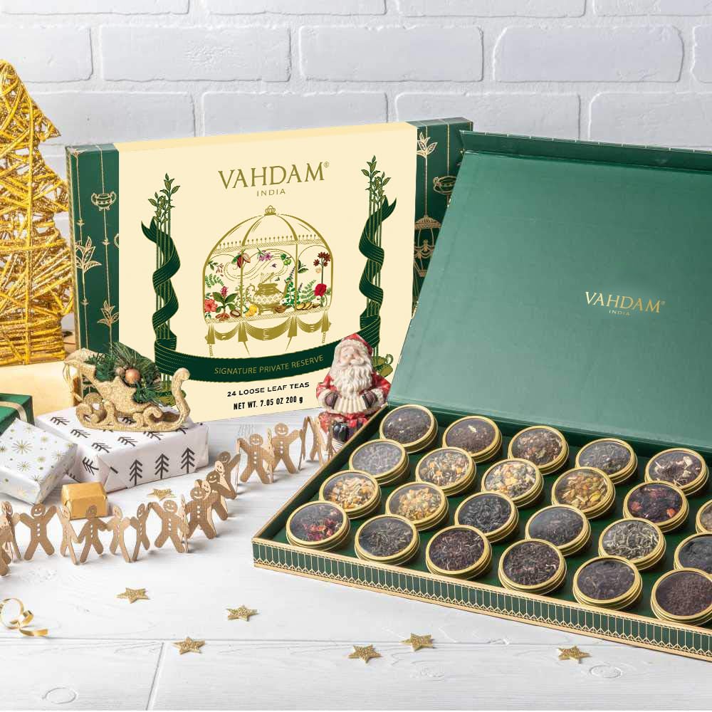 VAHDAM – Tea Gift Set – 24 Loose Leaf Teas – Luxury Tin Caddies - Canadian Distribution - Ships Free Within Canada on Orders Above CAD $199 - Image 7