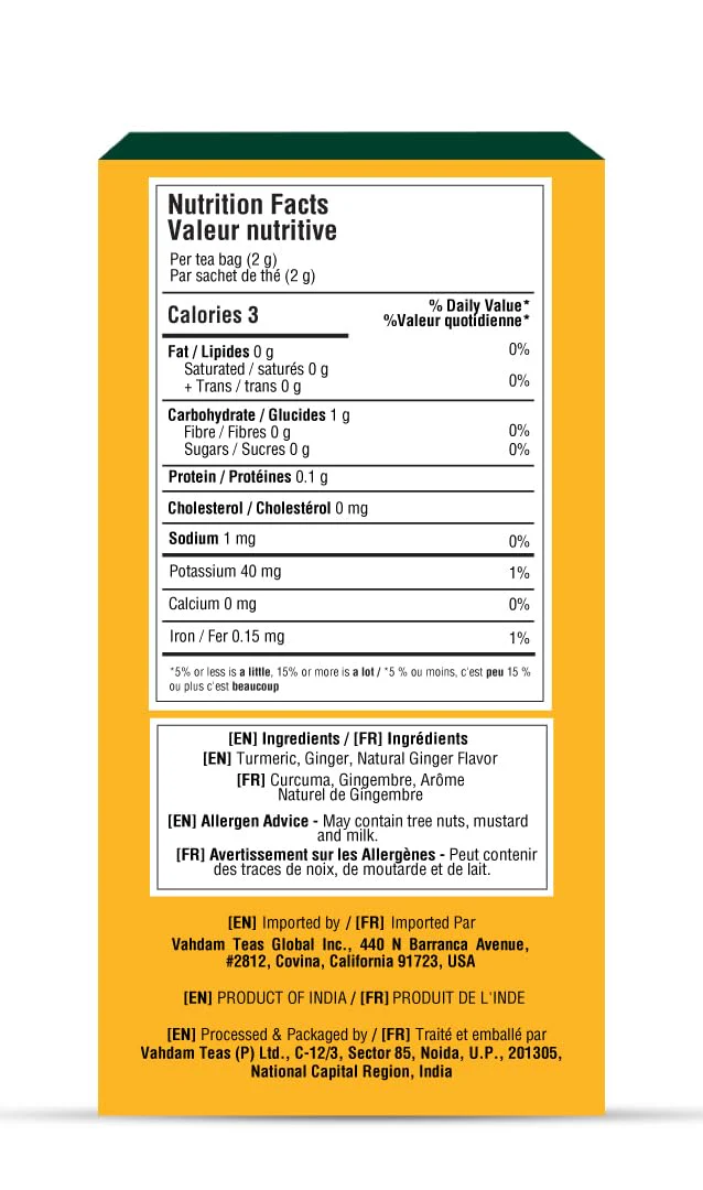 VAHDAM – Turmeric Ginger Tea – Herbal Pyramid Tea Bags – 100 ct - Canadian Distribution - Ships Free Within Canada on Orders Above CAD $199 - Image 9