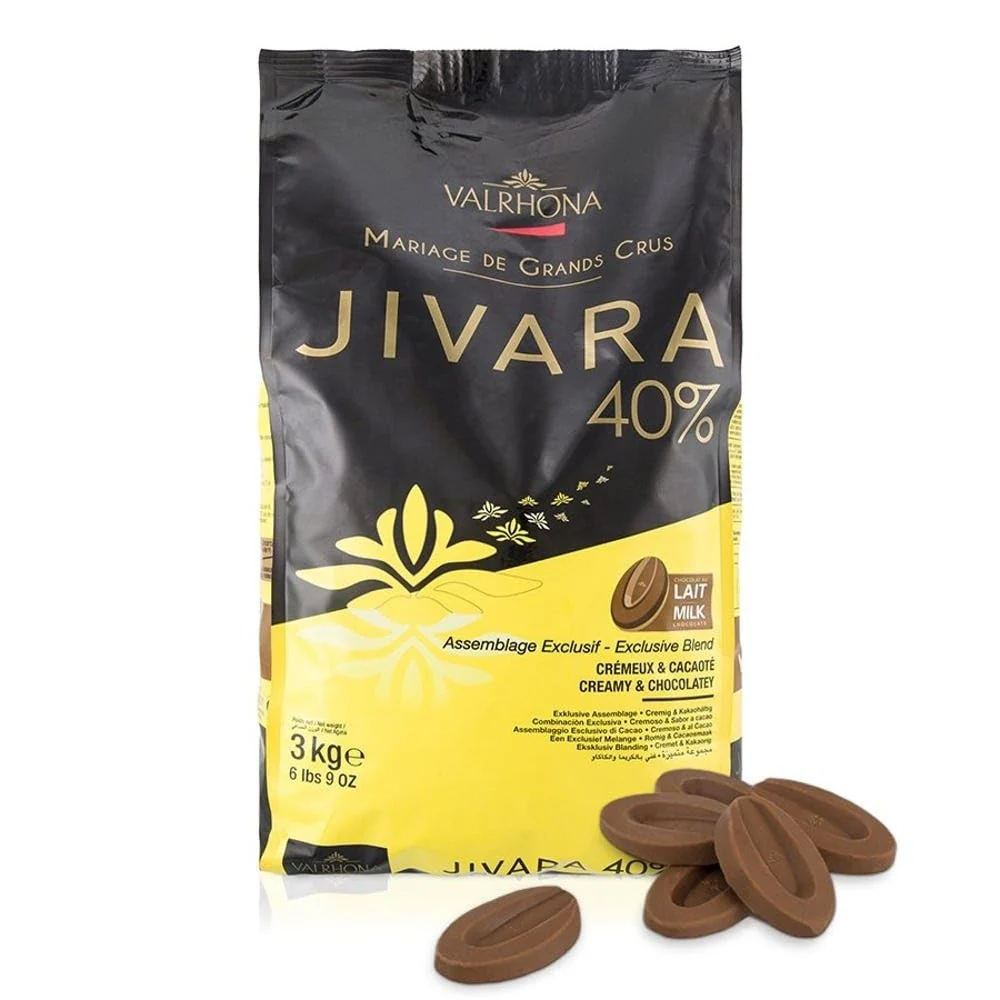 Valrhona Jivara Lactee Milk Chocolate Feves 3kg Bag - Ships Free Within Canada on Orders Above CAD $199