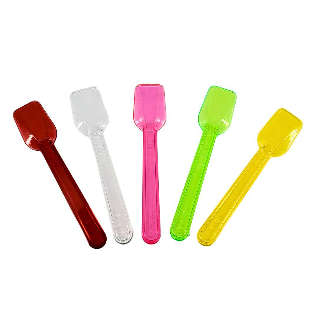 Taster Spoon, Assorted Colours - Retail Pack - 4 x 500 count - Canadian Distribution