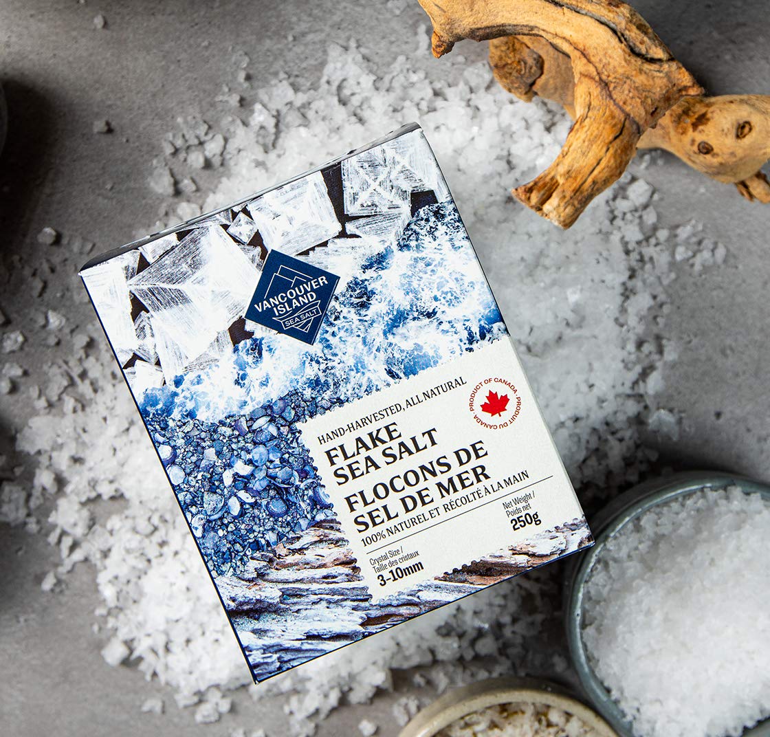 Vancouver Island Sea Salt - 2 x 250g Large Flakes - Hand-Harvested for Cooking, Baking & Finishing - Canadian Distribution - Ships Free Within Canada on Orders Above CAD $199 - Image 2