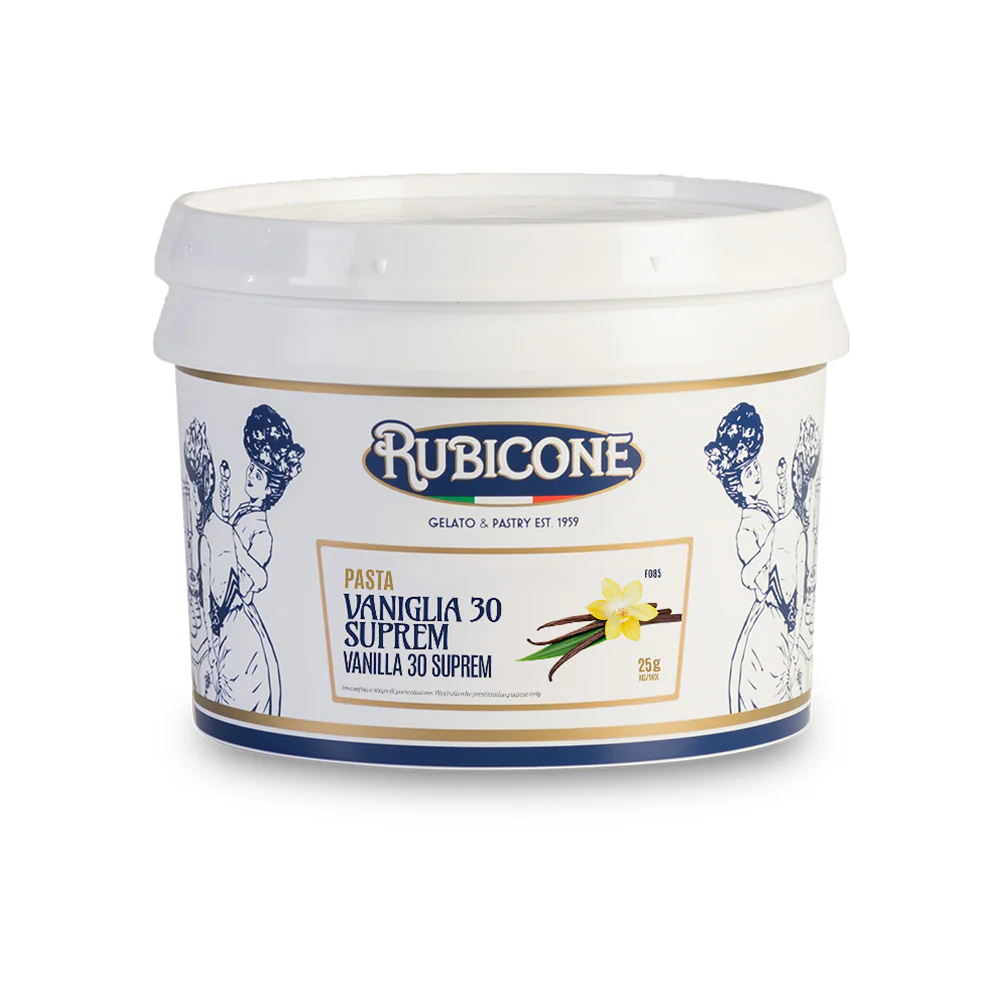 "PRE-ORDER" Vanilla 30 Supreme Paste - Classic Gelato Pastes - Case of 2 x 3 KG Buckets - Rubicone Canada - Ships Free Within Canada on Orders Above CAD $199