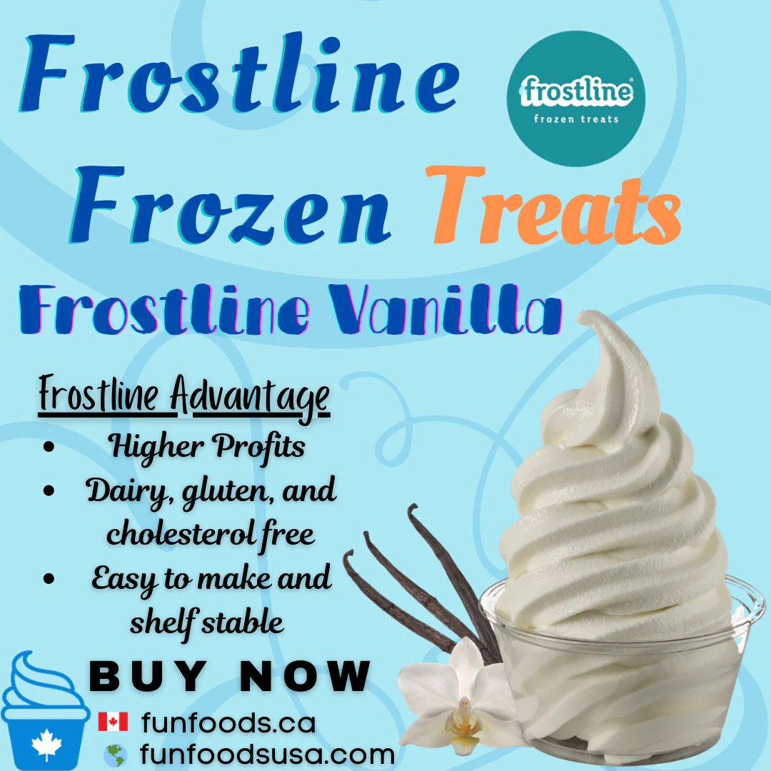 Frostline Vanilla Soft Serve Ice Cream Mix - 6 Lbs. Bag - Case (6 X 6 lbs. Bags) - 56 Cases per Pallet - Canadian Distributor - Ships Free Within Canada on Orders Above CAD $199 - Image 4