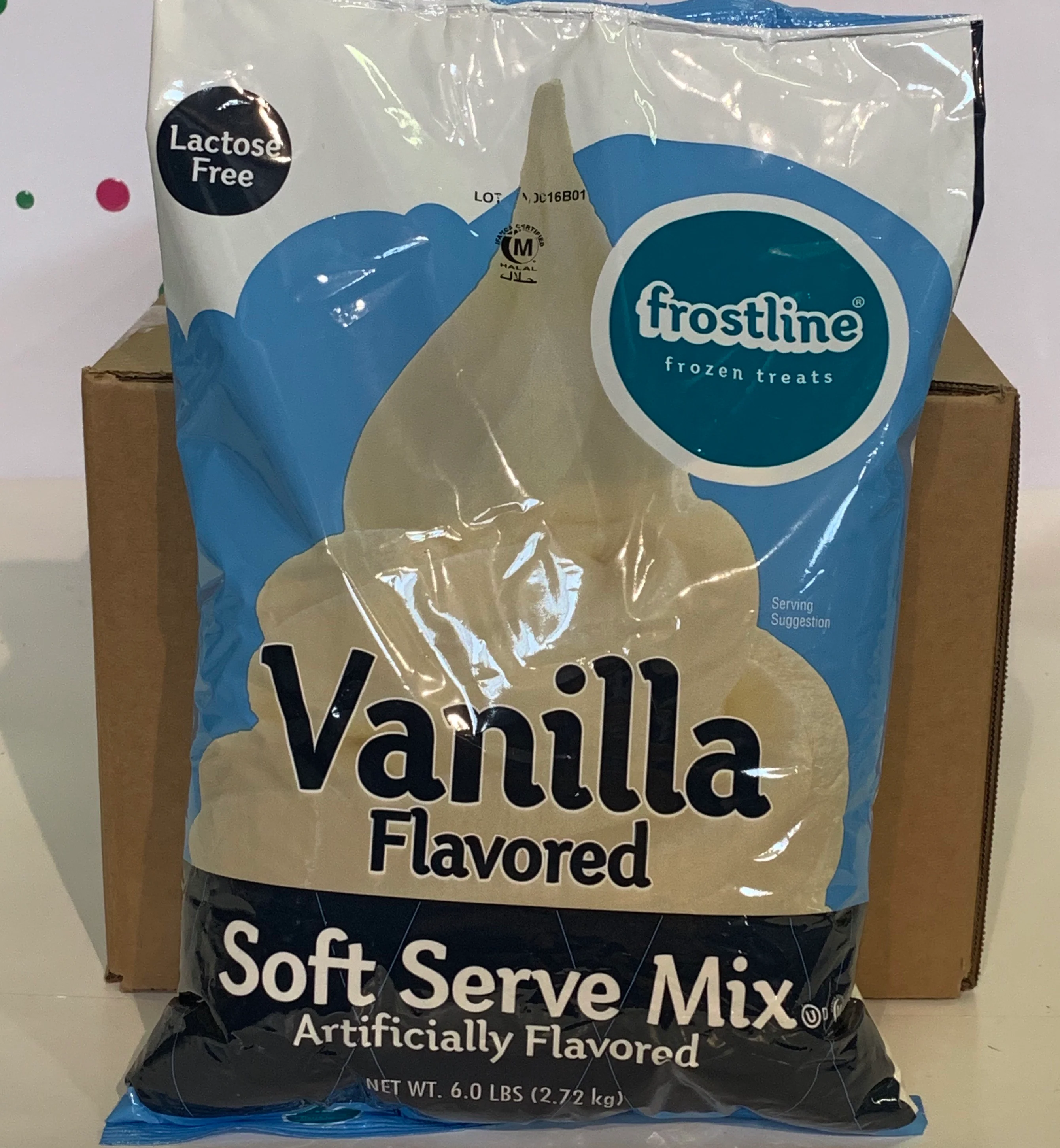 Frostline Vanilla Soft Serve Ice Cream Mix - 6 Lbs. Bag - Case (6 X 6 lbs. Bags) - 56 Cases per Pallet - Canadian Distributor - Ships Free Within Canada on Orders Above CAD $199 - Image 6