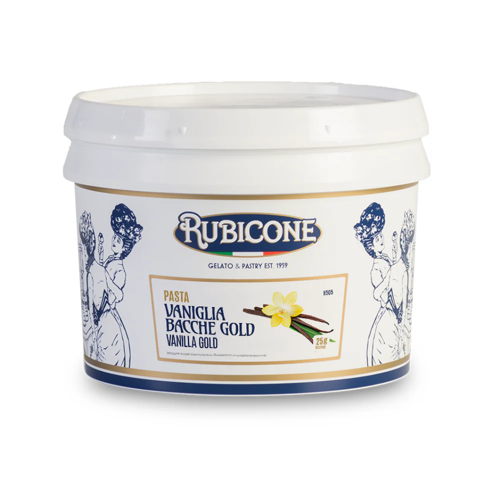 "PRE-ORDER" Vanilla Gold Paste - Classic Gelato Pastes - Case of 2 x 3 KG Buckets - Rubicone Canada - Ships Free Within Canada on Orders Above CAD $199