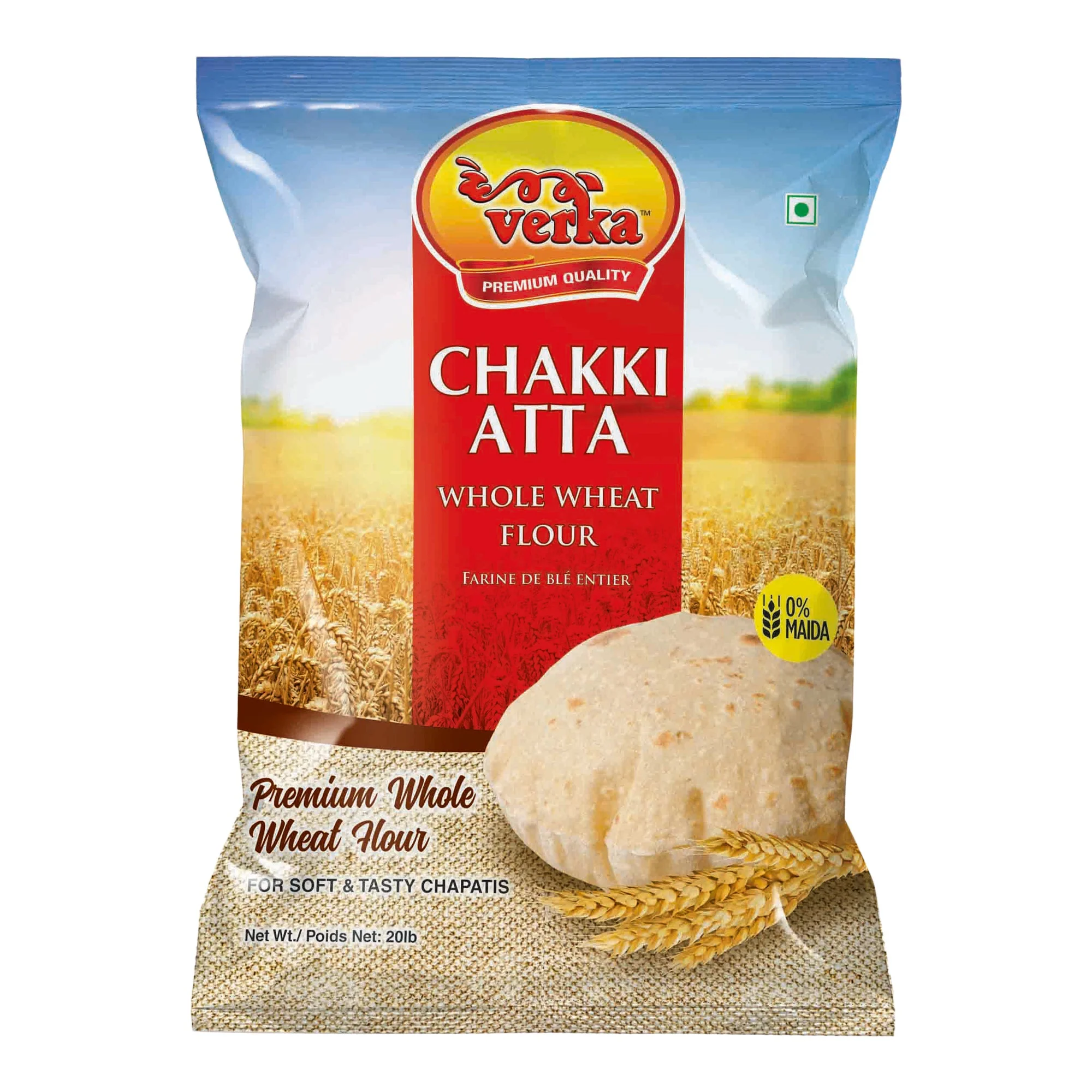 Verka Chakki Atta Whole Wheat Flour - 4 x 9.07 kg - Grocery and Food Items - Canadian Distribution - Ships Free Within Canada on Orders Above CAD $199 - Image 3