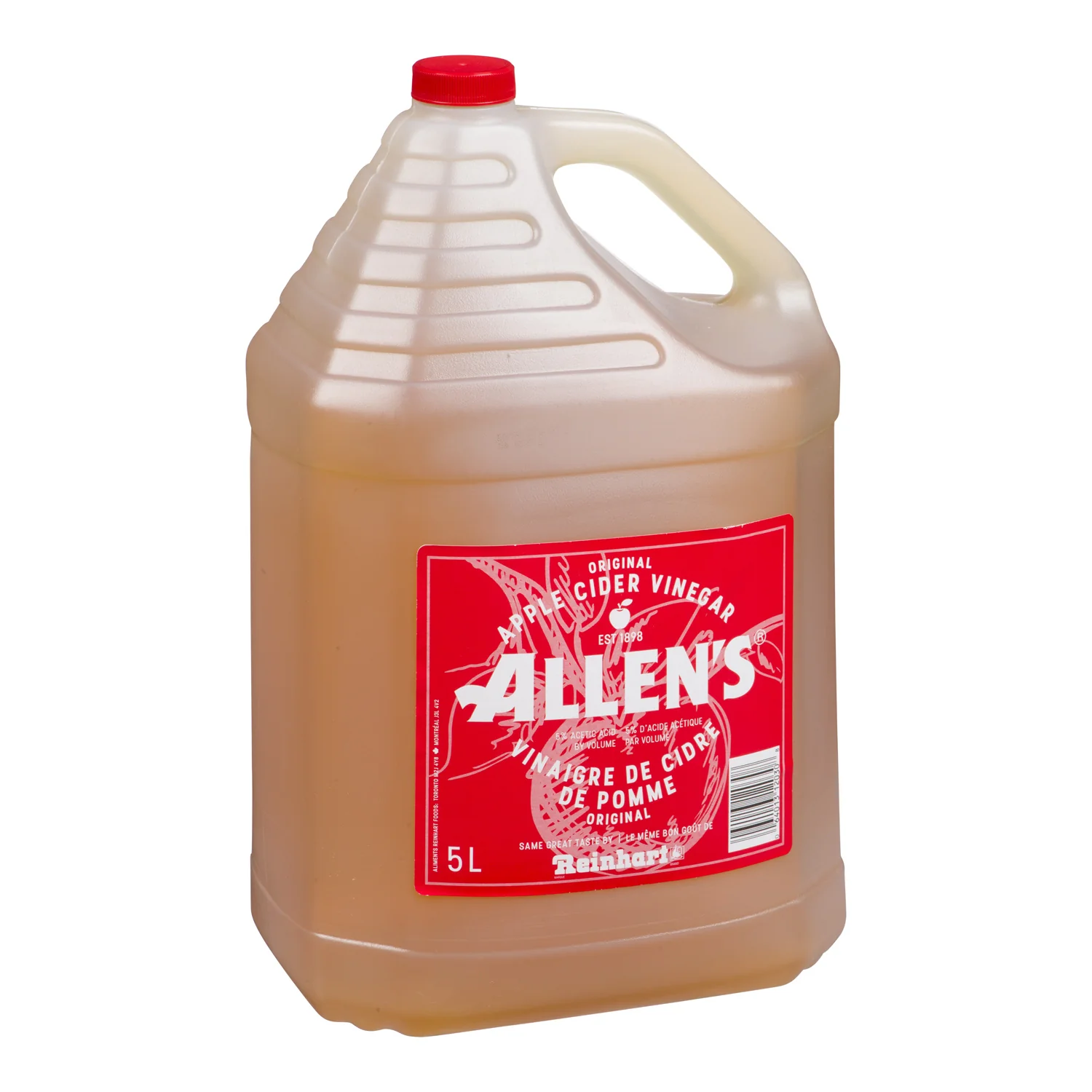 Vinegar Apple Cider - 2 x 5 L - Allens - Restaurant and Foodservice Ingredients - Canadian Distribution - Ships Free Within Canada on Orders Above CAD $199