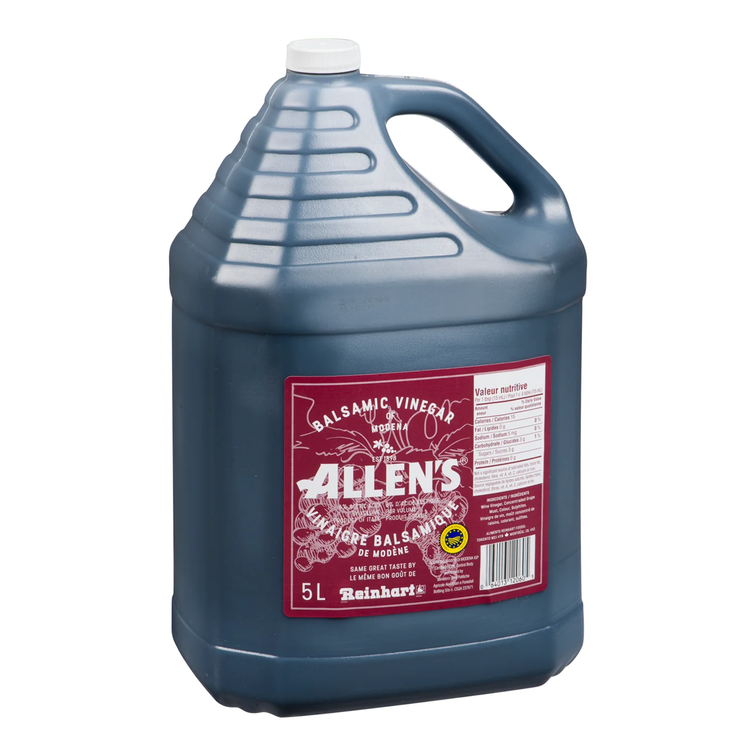 Vinegar Balsamic Of Modena - 2 x 5 L - Allens - Restaurant and Foodservice Ingredients - Canadian Distribution - Ships Free Within Canada on Orders Above CAD $199