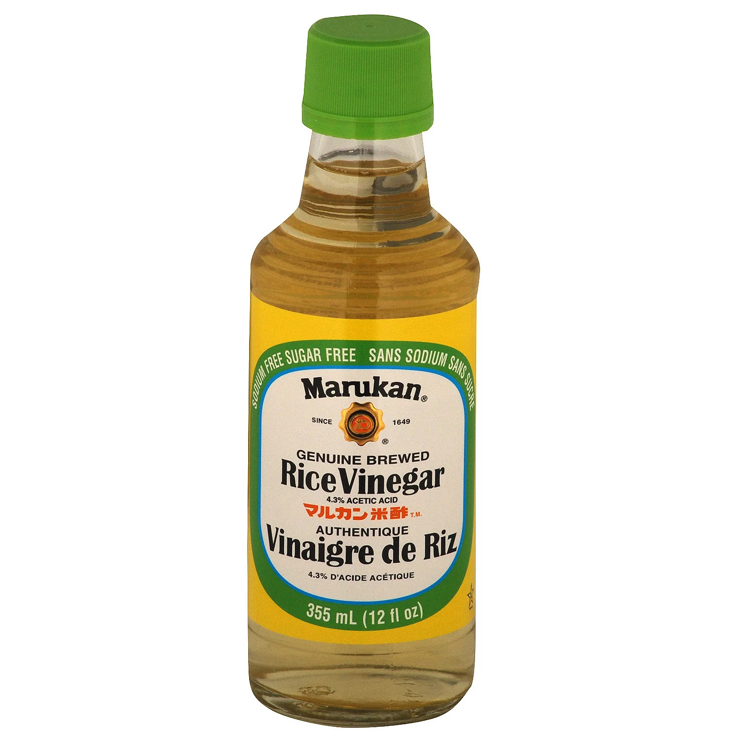 Vinegar Rice Brewed Genuine - 12 x 355 mL - Marukian - Restaurant and Foodservice Ingredients - Canadian Distribution - Ships Free Within Canada on Orders Above CAD $199