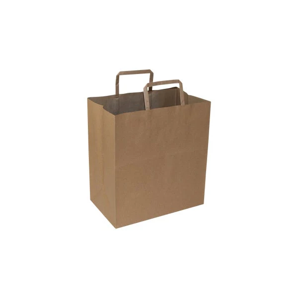 Viro Kraft Bag with Handle 11” x 6.75” x 12” - Pack of 250  - Disposables, Restaurant Packaging and Take-Out Supplies - Canadian Distribution - Ships Free Within Canada on Orders Above CAD $199