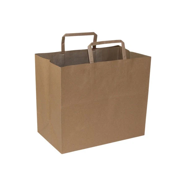 Viro Kraft Bag with Handle 12” x 7” x 17” - Pack of 250  - Disposables, Restaurant Packaging and Take-Out Supplies - Canadian Distribution - Ships Free Within Canada on Orders Above CAD $199