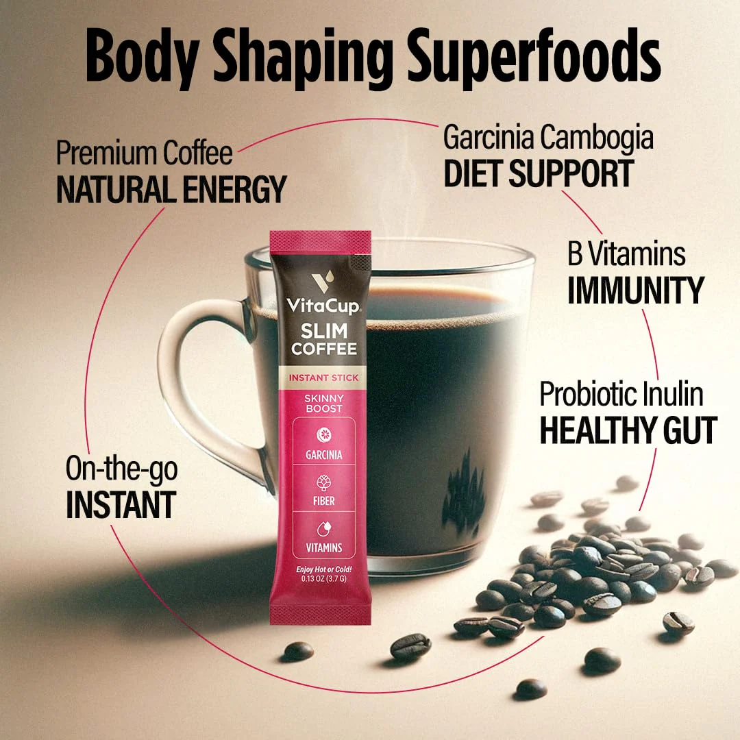 VitaCup – Slim Instant Coffee Packets – Medium Dark Roast – 24 Count – With ginseng and B vitamins - Canadian Distribution - Ships Free Within Canada on Orders Above CAD $199 - Image 4