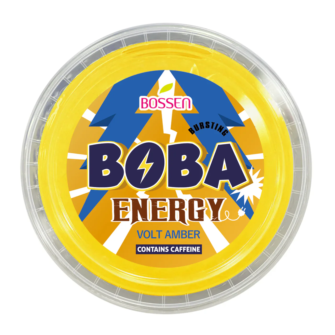 Volt Amber Bursting Boba ENERGY | Caffeinated Popping Boba | Foodservice Bossen Canada Distribution | Ships Free Within Canada on Orders Above CAD $199