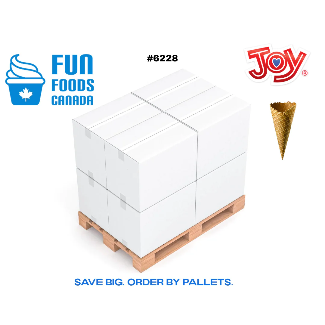 Waffle Classic Regular #6228 | Joy Cone Co. | 12/19 Pack | 228 Count Per Case | Sold By The Pallet 42 Cases = 10994 Cones | Cones Distributor Canada