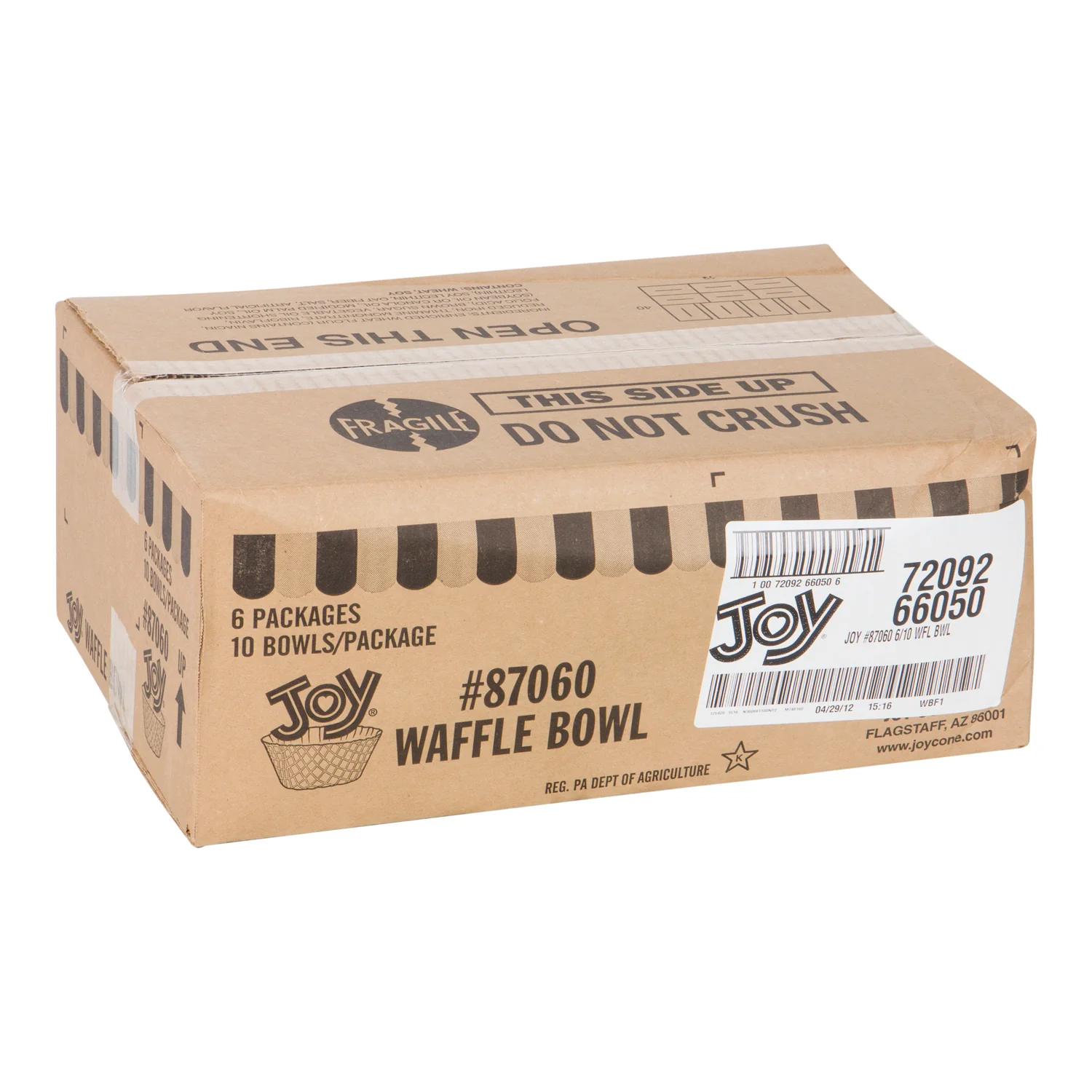 Waffle Cone Bowl | Joy Cone Co. | 6/10 Pack | 60 Count Per Case | Cones Distributor Canada | Ships Free Within Canada on Orders Above CAD $199 - Image 2