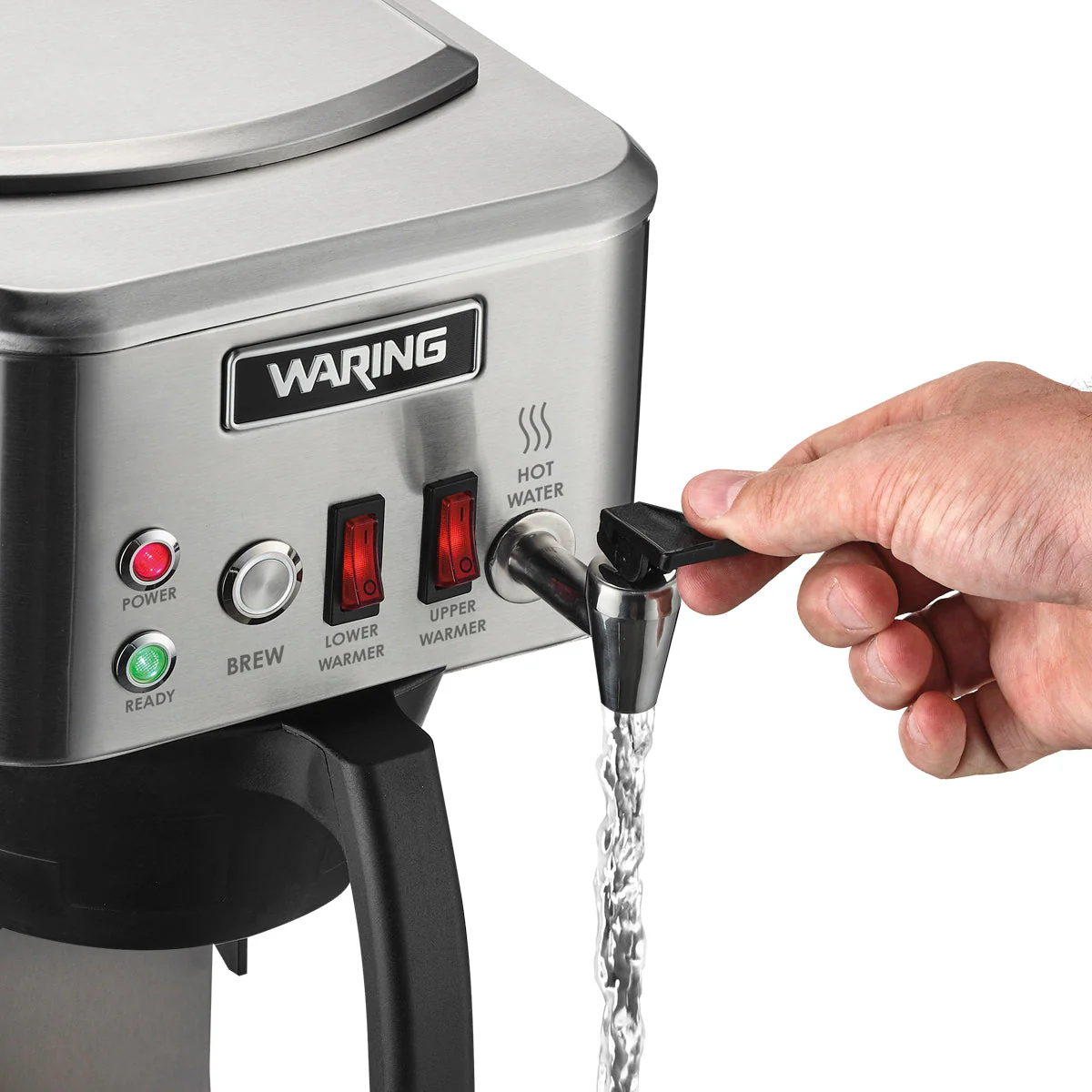 WCM50P "Café Deco" Automatic Coffee Brewer with Two Warmers & Hot Water Faucet by Waring Commercial - Image 6