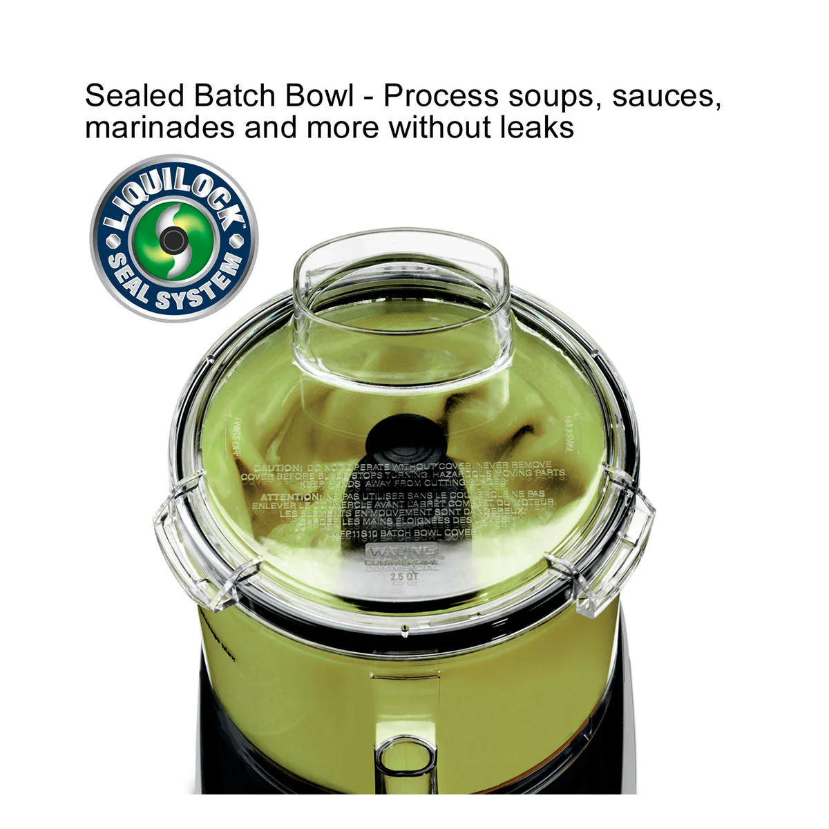 WFP11SW - 2.5-Qt. Bowl Cutter Mixer with Flat Lid and LiquiLock Seal System by Waring Commercial - Image 3