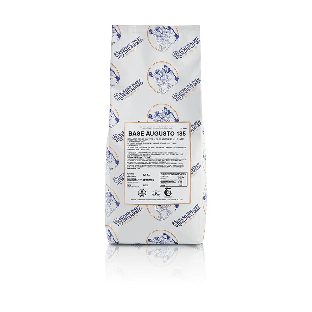 "PRE-ORDER" White Base Augusto 185 - Gelato Bases - Milk Bases - Hot Process - Case of 8 x 1.85 KG bags - Rubicone Canada - Ships Free Within Canada on Orders Above CAD $199
