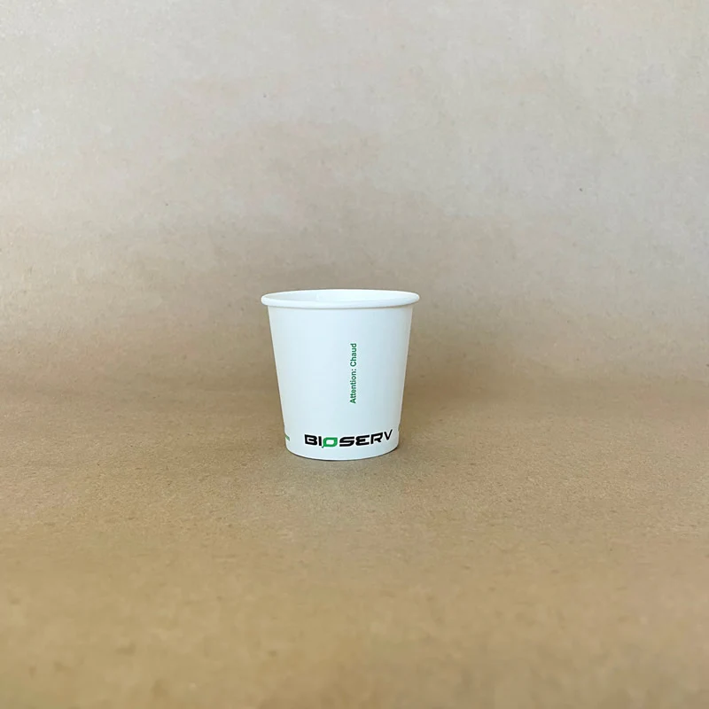 White Bioserv Single Wall Hot Cup - 4/6/8/10/12/16/20 oz - 1000cs BPI - Disposable Take Away Food Packaging - Canadian Distribution - Image 2