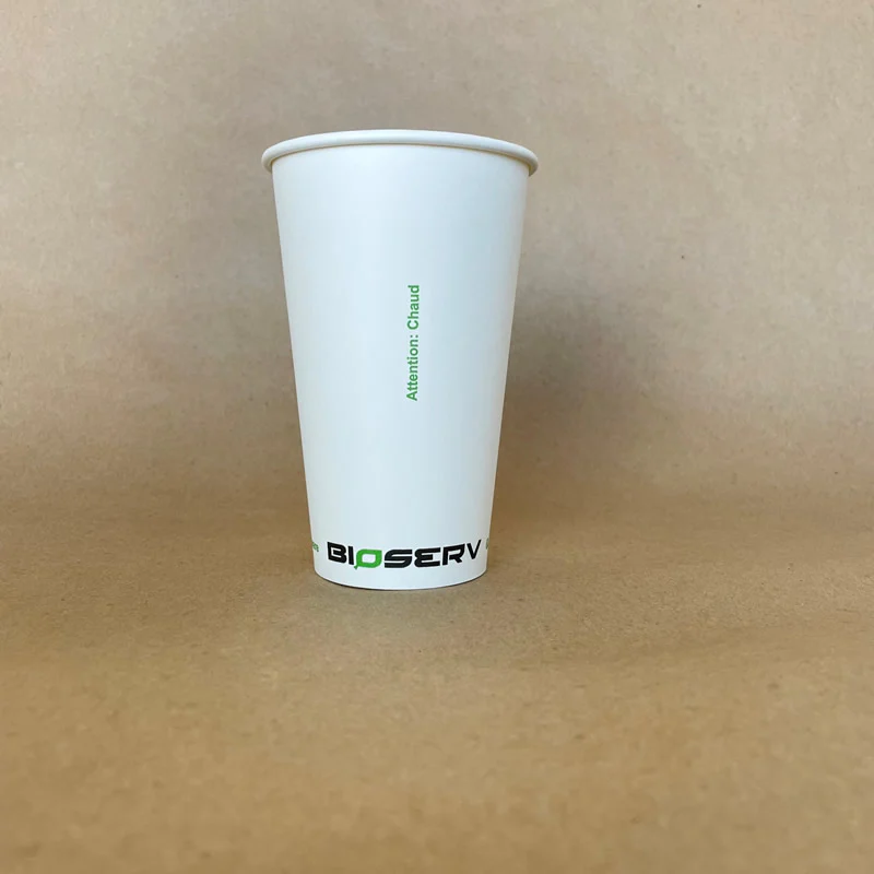 White Bioserv Single Wall Hot Cup - 4/6/8/10/12/16/20 oz - 1000cs BPI - Disposable Take Away Food Packaging - Canadian Distribution - Image 7