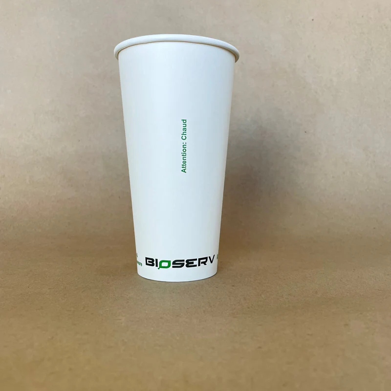 White Bioserv Single Wall Hot Cup - 4/6/8/10/12/16/20 oz - 1000cs BPI - Disposable Take Away Food Packaging - Canadian Distribution - Image 8