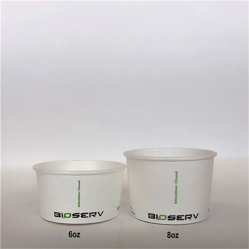 White Bioserv Soup Cup - 6/8/12/16/24/32 oz - 1000cs - Disposable Take Away Food Packaging - Canadian Distribution - Image 2