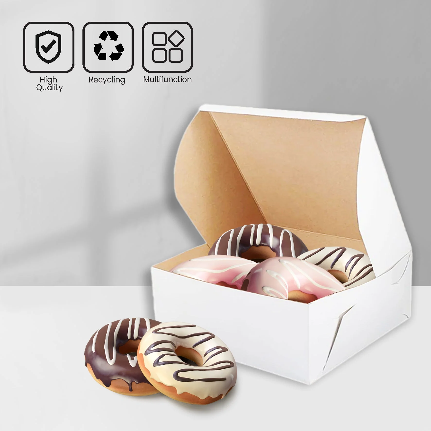 EB - White Cake Boxes - 5½x5½x2½ - Image 5