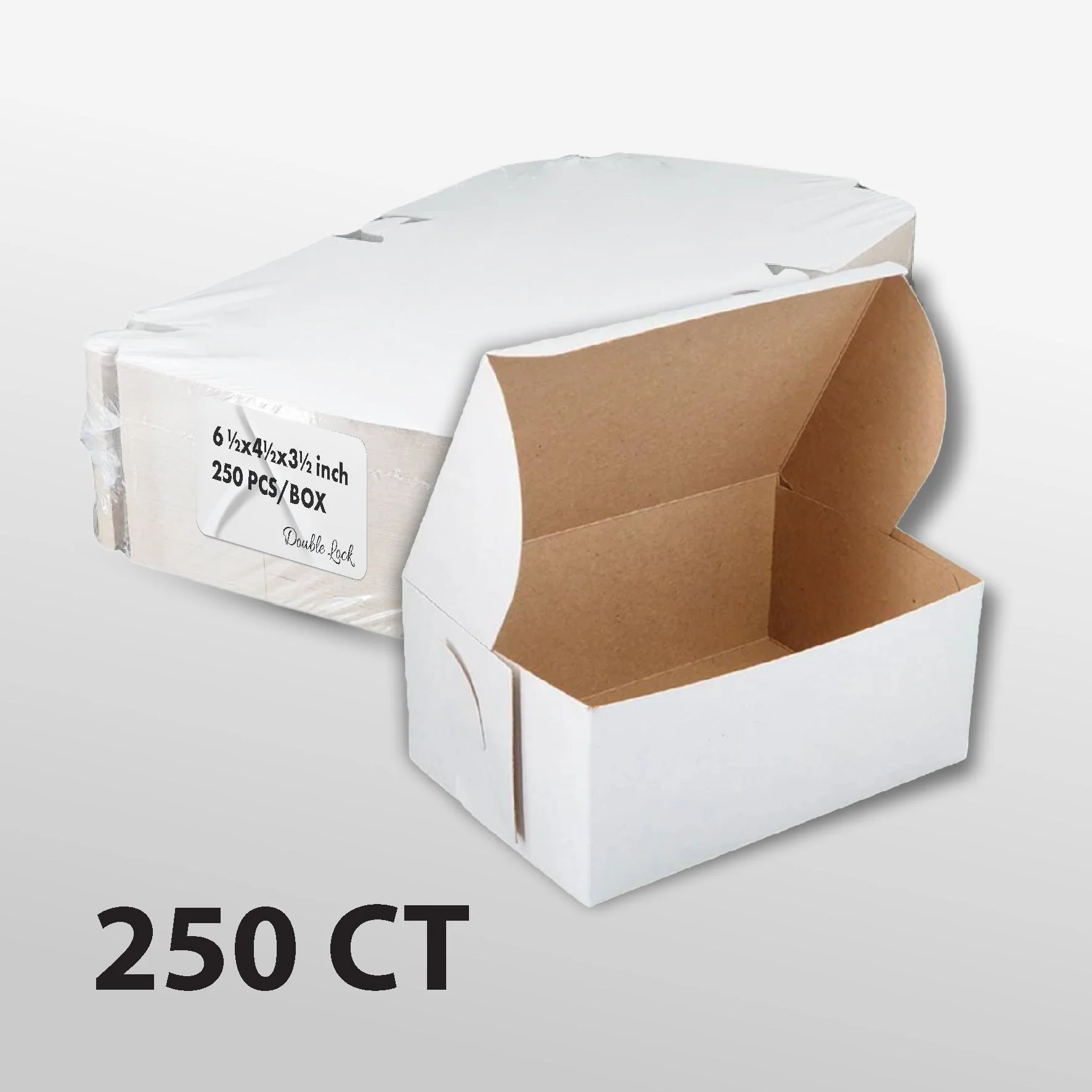 EB - White Cake Boxes - 6 ½x4½x3½ - Image 2