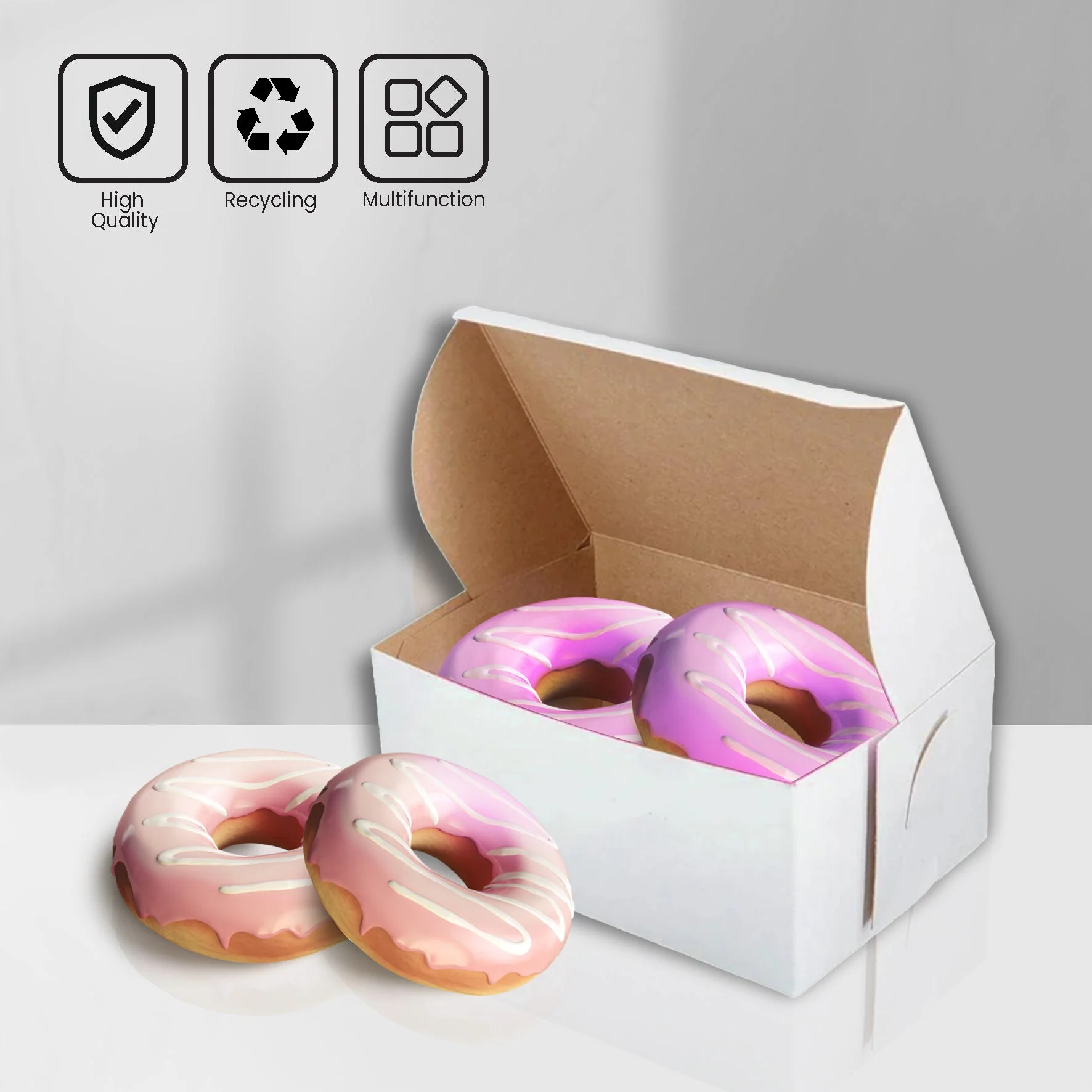 EB - White Cake Boxes - 8x5½x2½ - Image 5