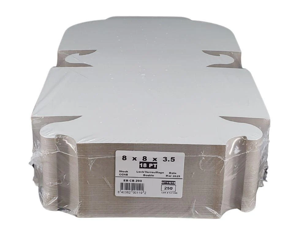 EB - White Cake Boxes - 8x8x3½ - Image 11