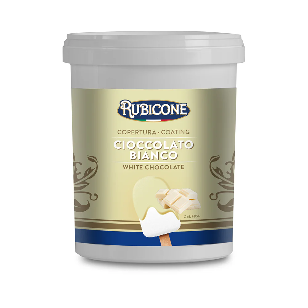 White Chocolate Cone Dip Coating - 1.5 KG Bucket - Rubicone Canada - Ships Free Within Canada on Orders Above CAD $199